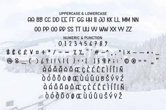 Mountain Christmas Font PNG with transparent background - Preview 6