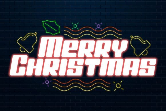 Neon Grinch Font PNG with transparent background - Preview 1