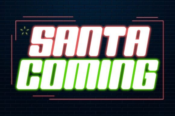 Neon Grinch Font PNG with transparent background - Preview 2