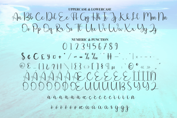 Ocean Blue Font PNG with transparent background - Preview 6