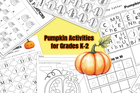 Pumpkin Math and Alphabet Activity Sheet