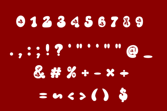Retro Xmas Font PNG with transparent background - Preview 3