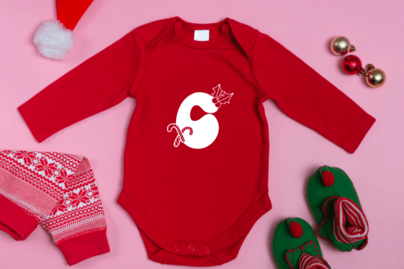 Retro Xmas Font PNG with transparent background - Preview 4