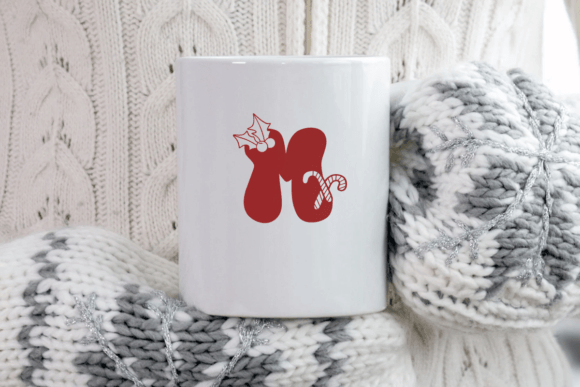 Retro Xmas Font PNG with transparent background - Preview 6