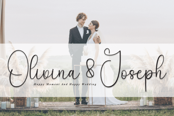 Romantic Signature Font PNG with transparent background - Preview 1