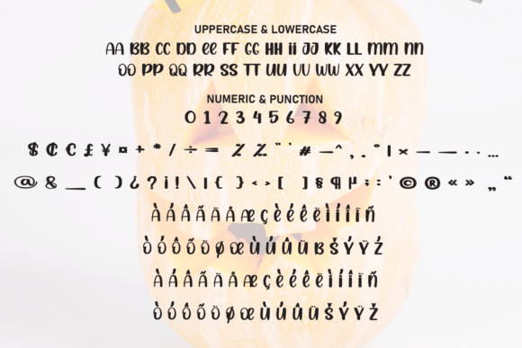 Smile Pumpkin Font PNG with transparent background - Preview 6