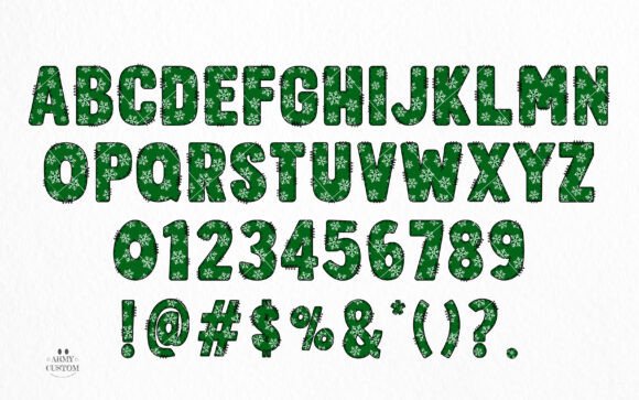 Snow Army Font PNG with transparent background - Preview 1