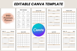 2025 Premium Planner Canva Template Graphic by DIGITAL PRINT BOX ...