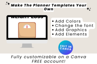 2025 Weight Loss Planner Canva Template Graphic by DIGITAL PRINT BOX ...