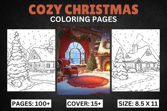 Bold Easy Cozy Christmas Coloring Pages