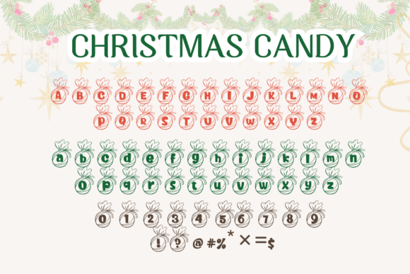 Christmas Candy Font - Preview 1