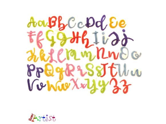 Crochet Alphabet Applique