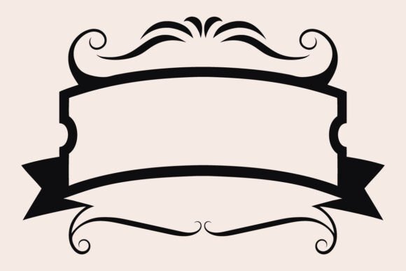 Elegant Scroll Frame with Ribbon Banner