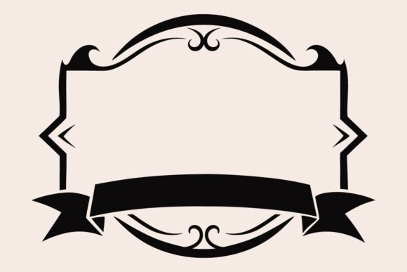 Elegant Scroll Frame with Ribbon Banner