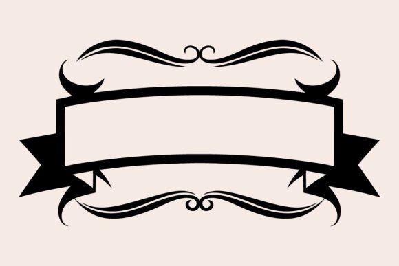 Elegant Scroll Frame with Ribbon Banner
