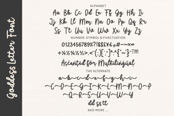Goddess Letter Font PNG with transparent background - Preview 1