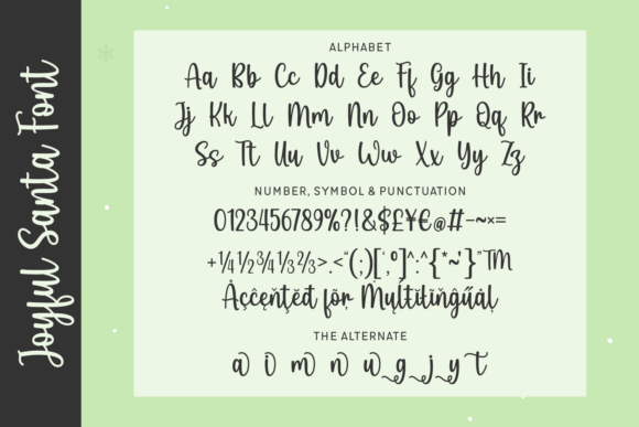 Joyful Santa Font PNG with transparent background - Preview 3
