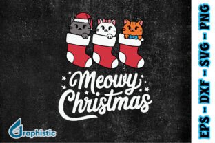 Meowy Xmas Cute Cats SVG Graphic by Graphistic · Creative Fabrica