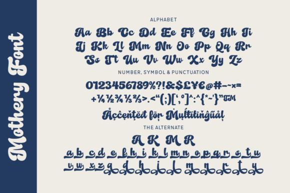 Mothery Font PNG with transparent background - Preview 1
