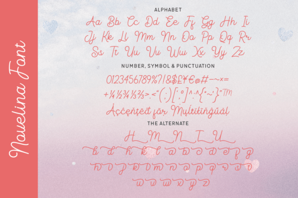 Novelina Font PNG with transparent background - Preview 3