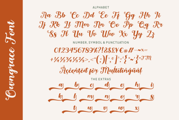 Owngrace Font PNG with transparent background - Preview 1