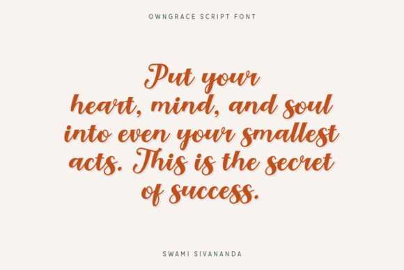 Owngrace Font PNG with transparent background - Preview 2