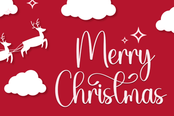 Santa Beautiful Font PNG with transparent background - Preview 1