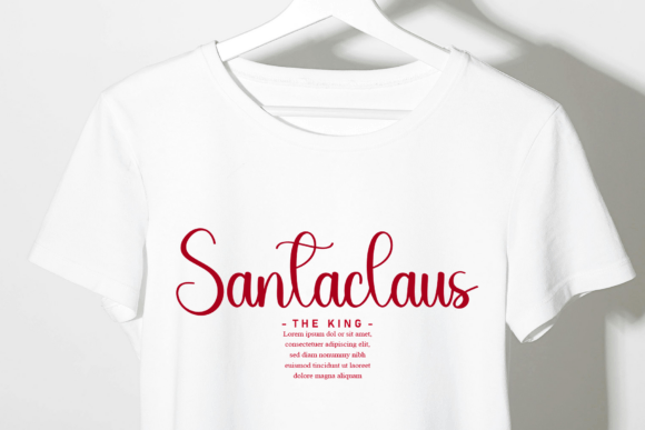 Santa Beautiful Font PNG with transparent background - Preview 2