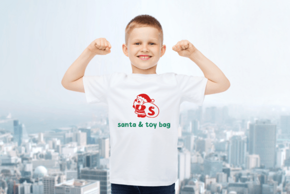 Santa and Toy Bag Font PNG with transparent background - Preview 1