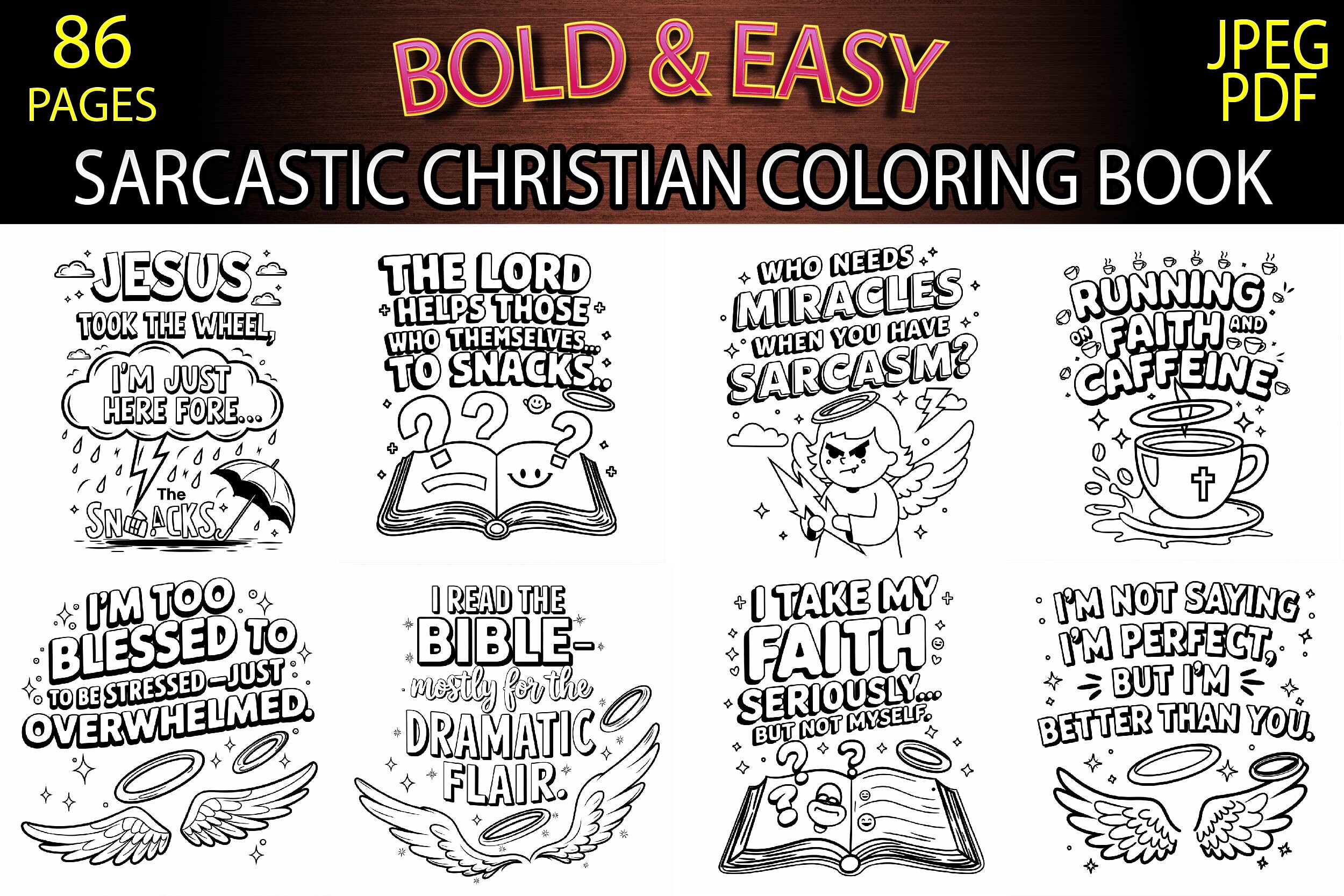Sarcastic Christian Bold and Easy