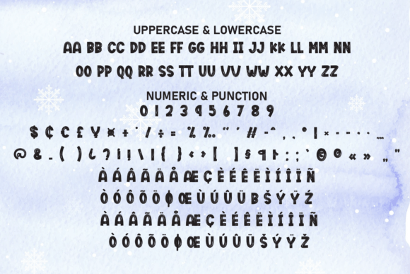 Snow Brush Font PNG with transparent background - Preview 6