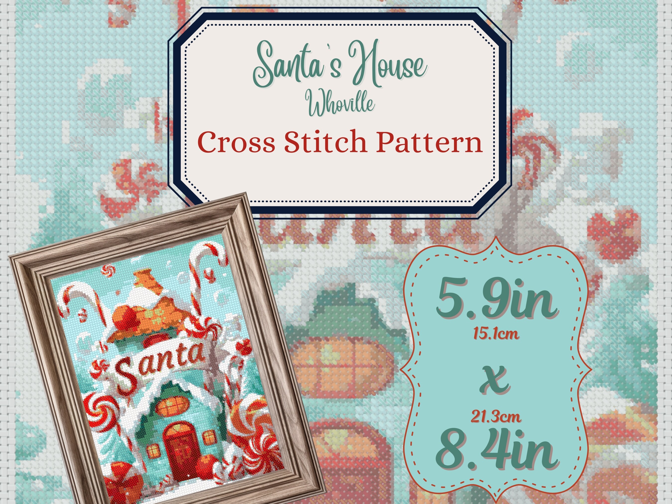 Whoville Santa House Cross Stitch