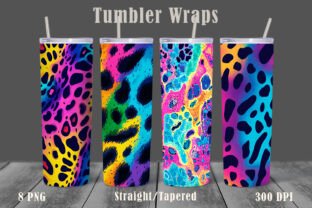4 Leopard Seamless Pattern Tumbler Wraps Graphic by MiniBee · Creative ...