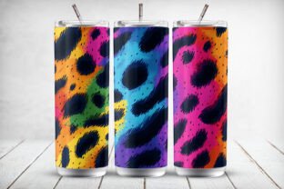 4 Leopard Seamless Pattern Tumbler Wraps Graphic by MiniBee · Creative ...