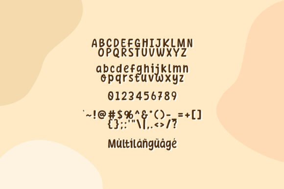 Beige Come Font PNG with transparent background - Preview 3