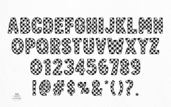 Buffalo Plaid Army Font - Preview 1