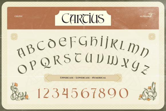 Cartius Font PNG with transparent background - Preview 1