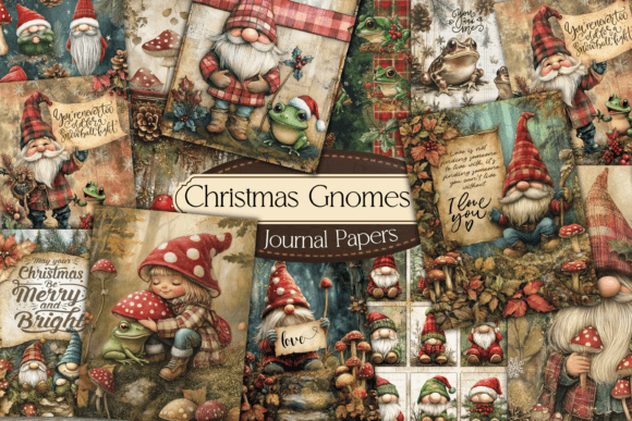 Christmas Gnomes Festive Journal Papers