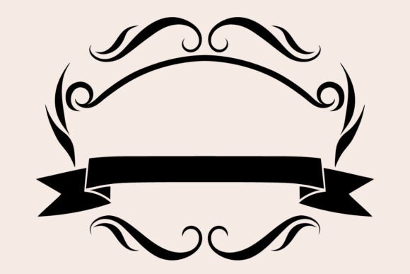 Elegant Scroll Frame with Ribbon Banner