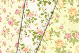 Floral Pink Spring Roses Digital Paper Graphic by Petite Meadow ...
