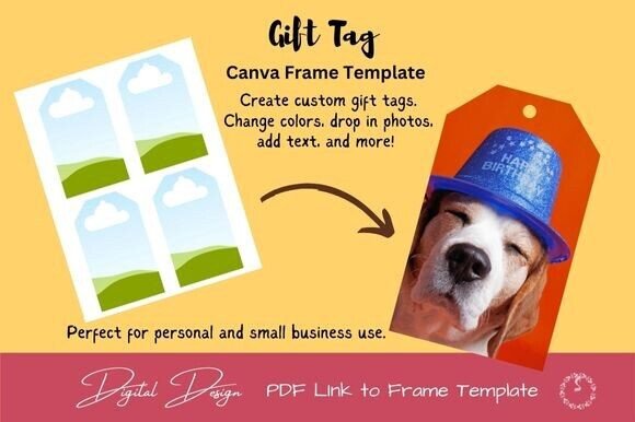 Gift Tag Canva Frame Template