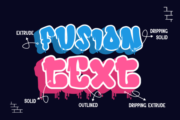 Ink Rush Font PNG with transparent background - Preview 1