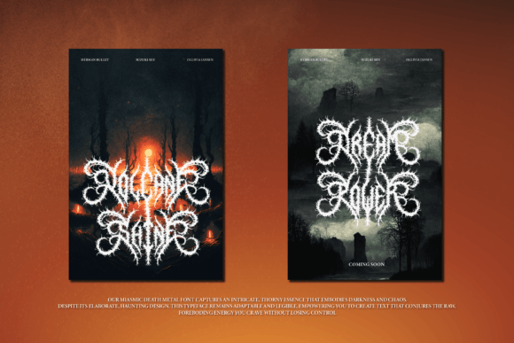 Miasmic Font PNG with transparent background - Preview 3