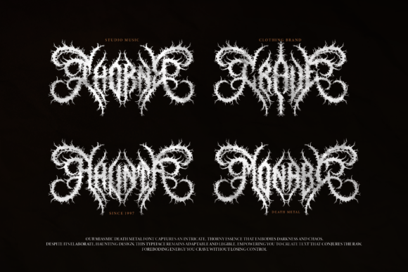 Miasmic Font PNG with transparent background - Preview 4