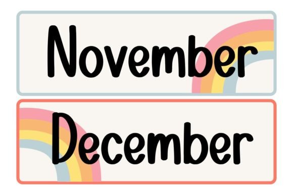Rainbow Dreaming Font PNG with transparent background - Preview 2