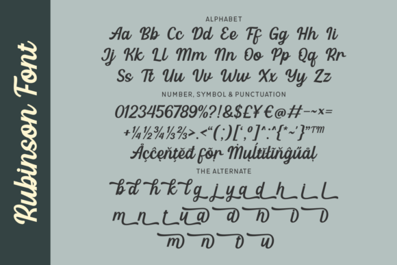 Rubinson Font PNG with transparent background - Preview 3