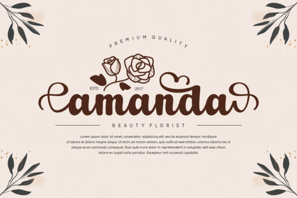 Simple Reysha Font PNG with transparent background - Preview 1