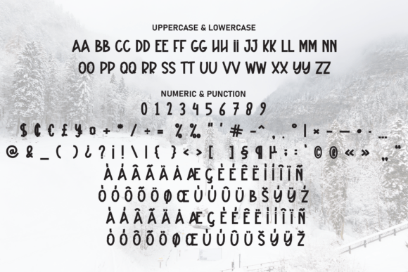 Snow Winter Font PNG with transparent background - Preview 6