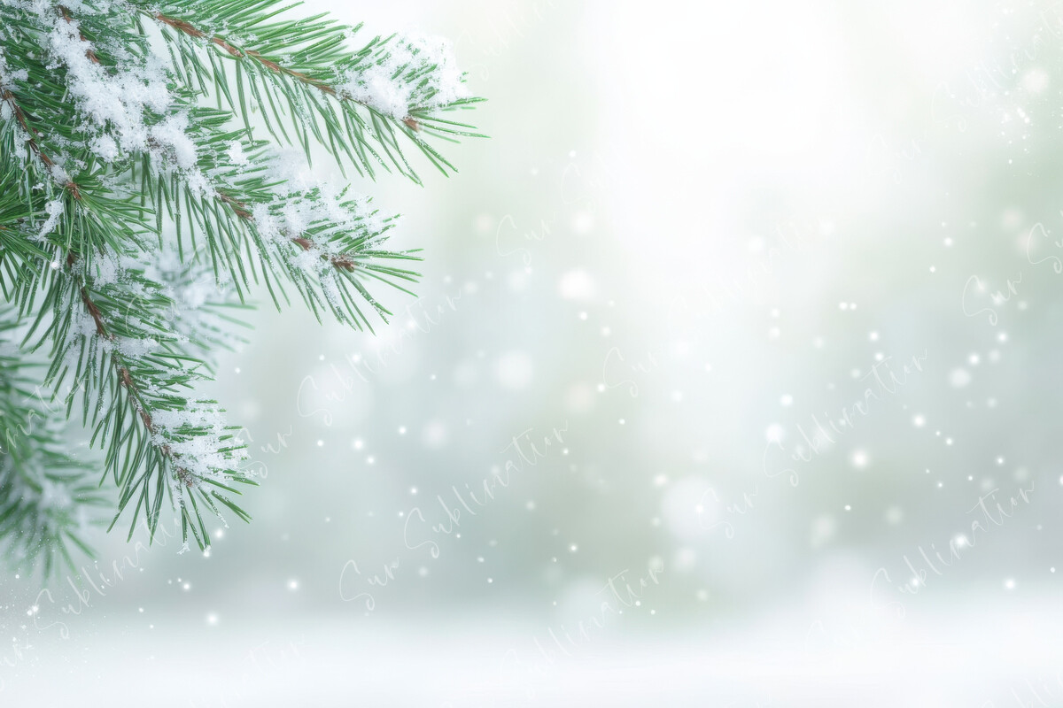Snow Covered Pine Branches Create Graphic by Sun Sublimation · Creative ...