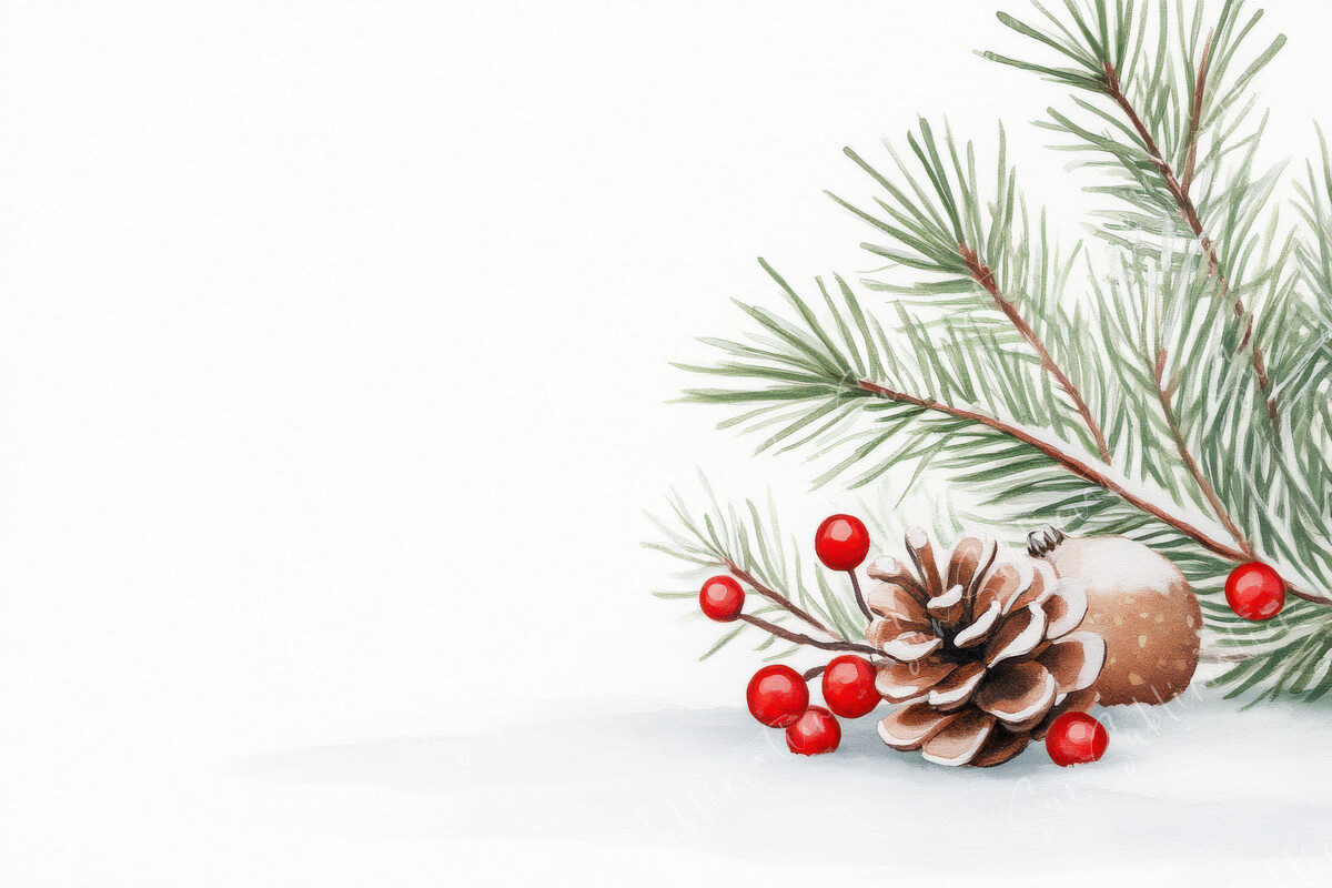 Festive Arrangement of Pine Branches, Graphic by Sun Sublimation ...